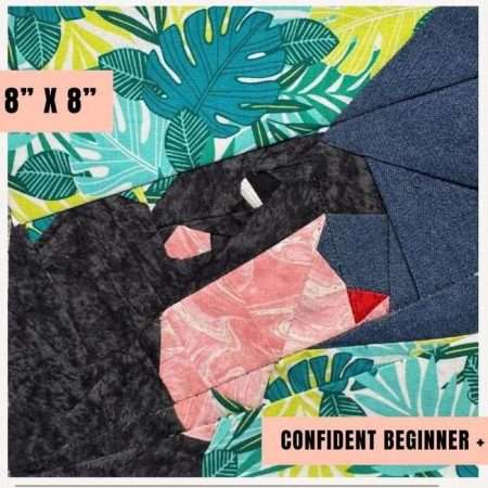 Moo Deng Biting Foundation Paper Piecing Pattern