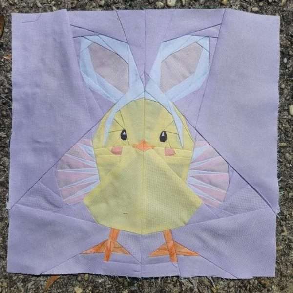 Easter Switcheroo: Cute Easter Bunny and Chick Foundation Paper Piecing FPP Pattern in Three Sizes