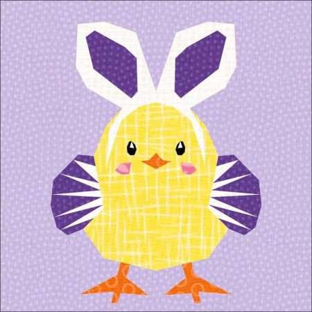 Easter Switcheroo: Cute Easter Bunny and Chick Foundation Paper Piecing FPP Pattern in Three Sizes