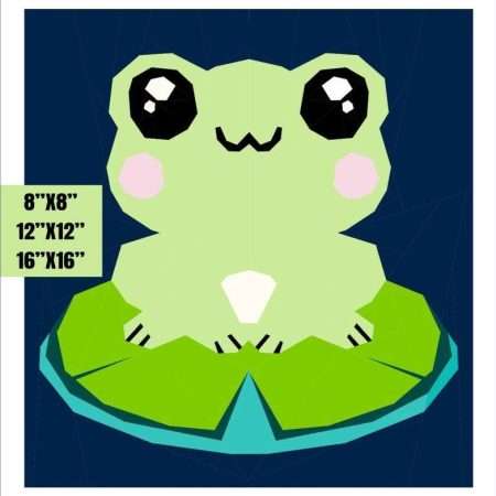 Steph The froggie - cute frog on a lily pad fpp pattern