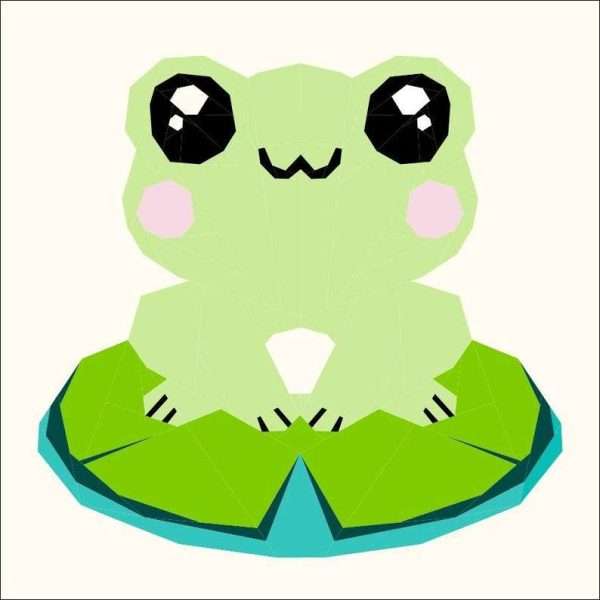Steph The froggie - cute frog on a lily pad fpp pattern