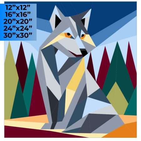 Howl You Doin Lone Wolf Foundation Paper Piecing Pattern