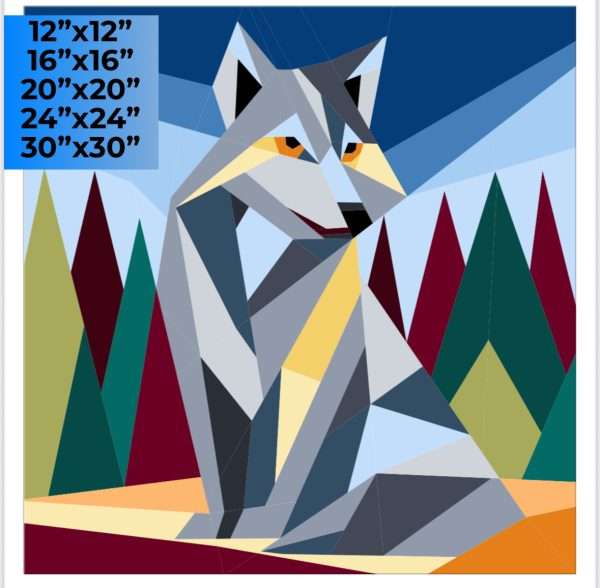 Howl You Doin Lone Wolf Foundation Paper Piecing Pattern