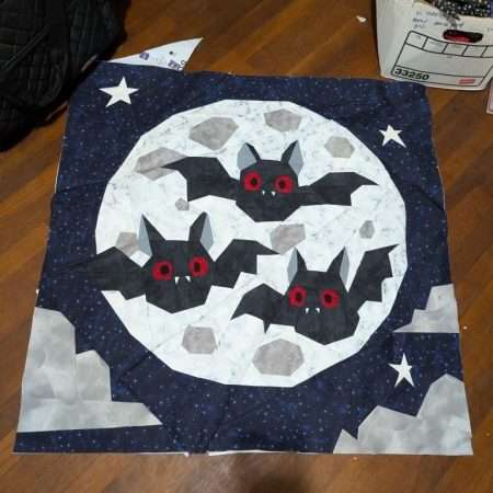 Fangtastic Trio: Cute Halloween Bats Foundation Paper Piecing Pattern - Image 6