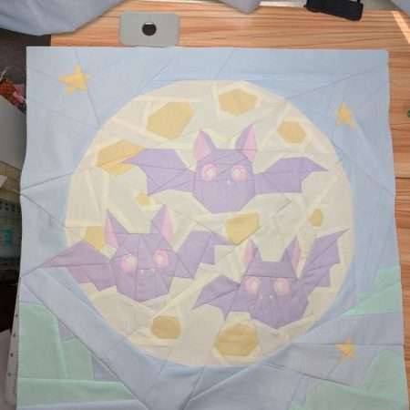 Fangtastic Trio: Cute Halloween Bats Foundation Paper Piecing Pattern - Image 2