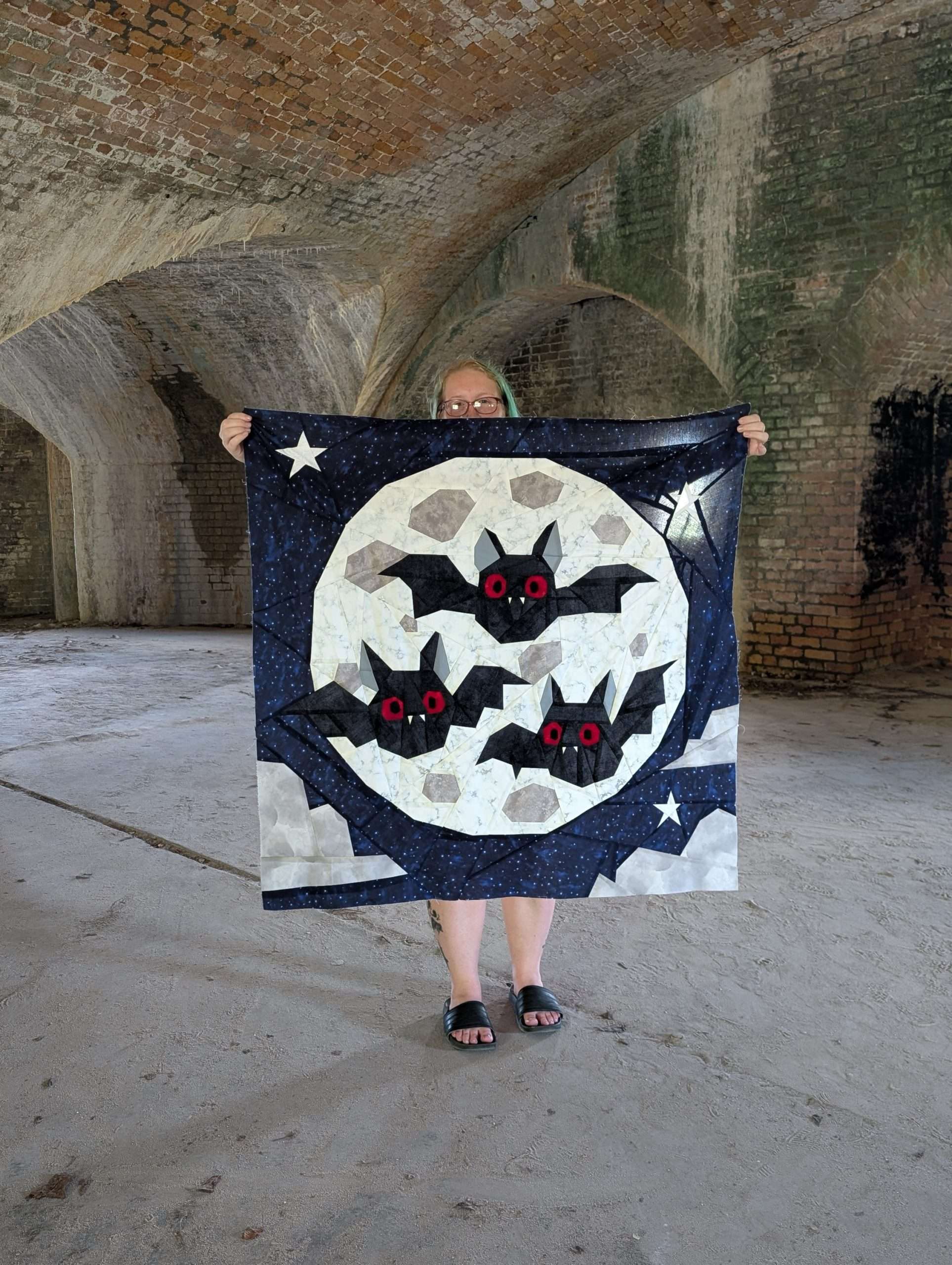 Fangtastic Trio: Cute Halloween Bats Foundation Paper Piecing Pattern - Image 5
