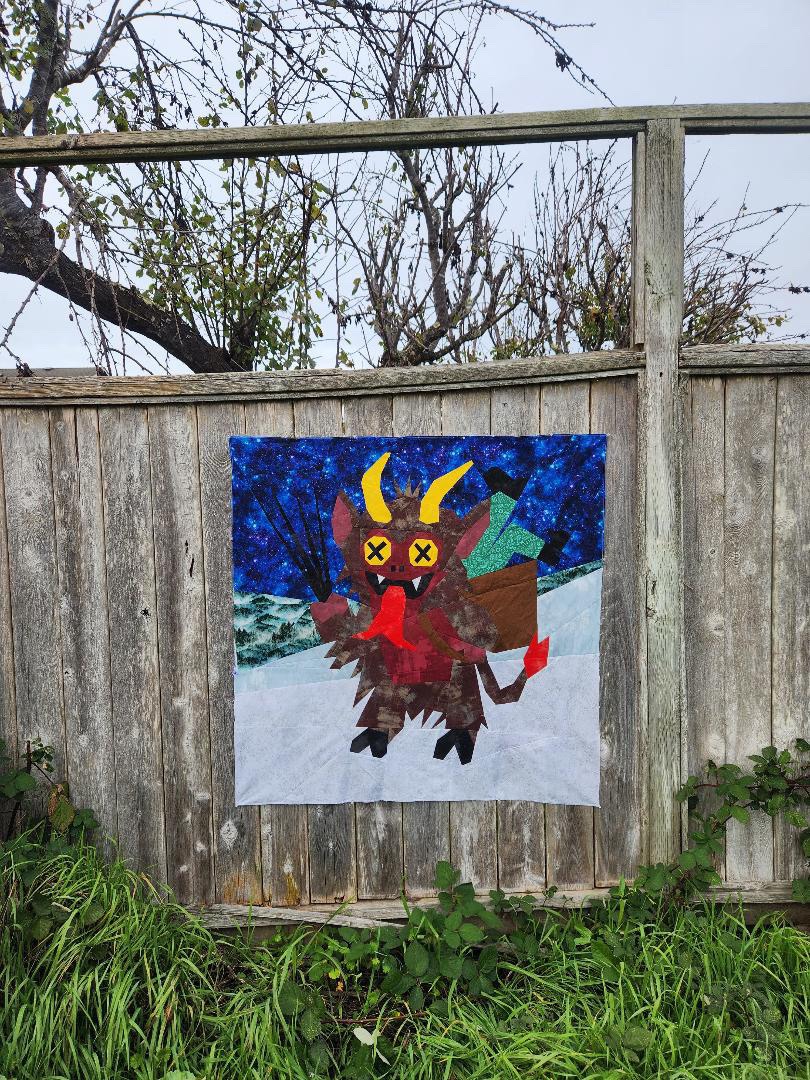 Krampus: Funny Christmas Foundation Paper Piecing Pattern