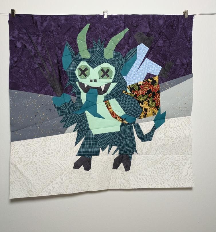 Krampus: Funny Christmas Foundation Paper Piecing Pattern