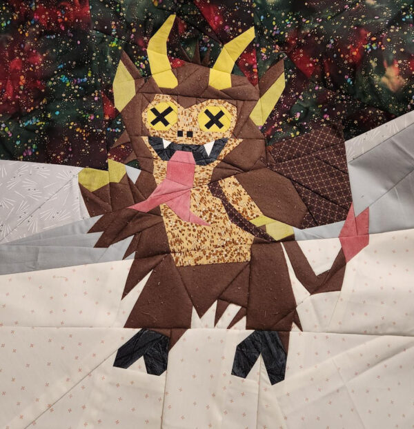Krampus: Funny Christmas Foundation Paper Piecing Pattern