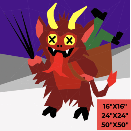 Krampus: Funny Christmas Foundation Paper Piecing Pattern